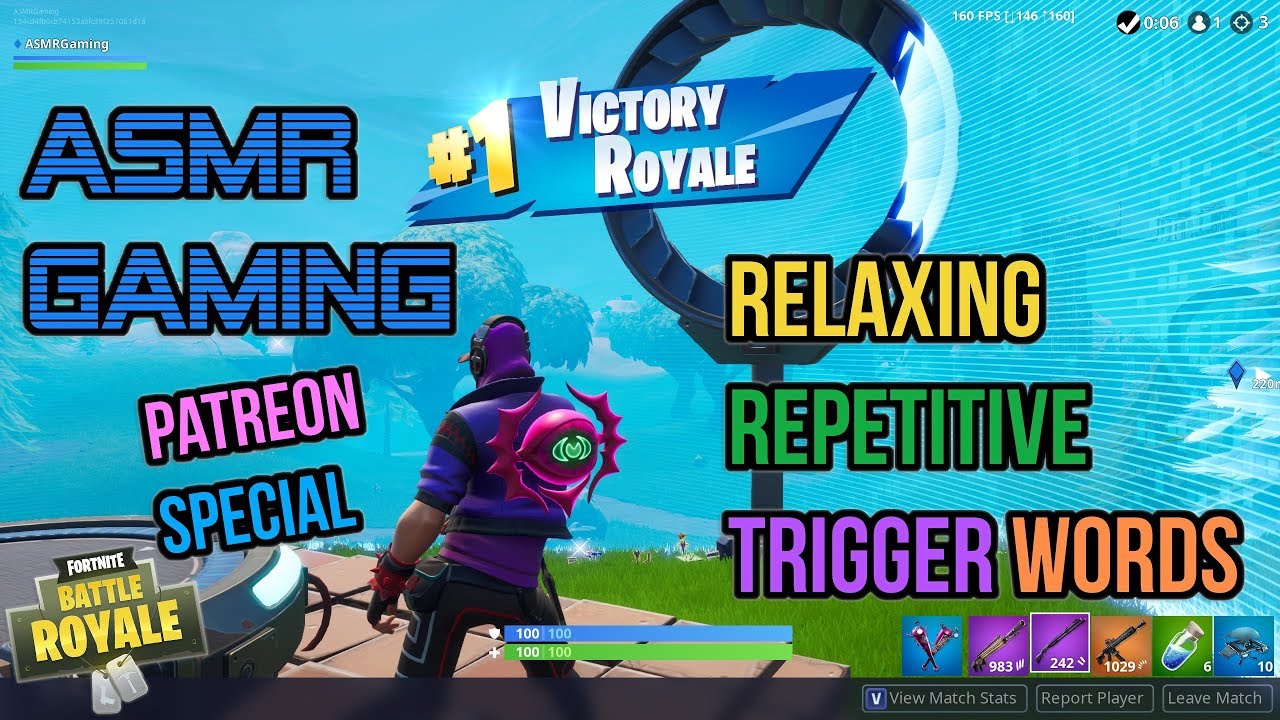 ASMR Gaming | Fortnite Very Relaxing Repetitive Trigger Words 🎮🎧Controller Sounds + Whispering😴💤