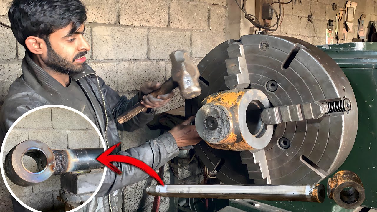 Repairing Broken Hydraulic cylinder Rod || How to Rebuild Hydraulic cylinder Rod