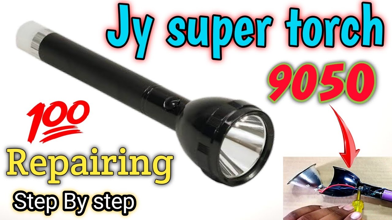 ▶️ torch light | how to repair jy super 9050 led torch | jy super torch light repair