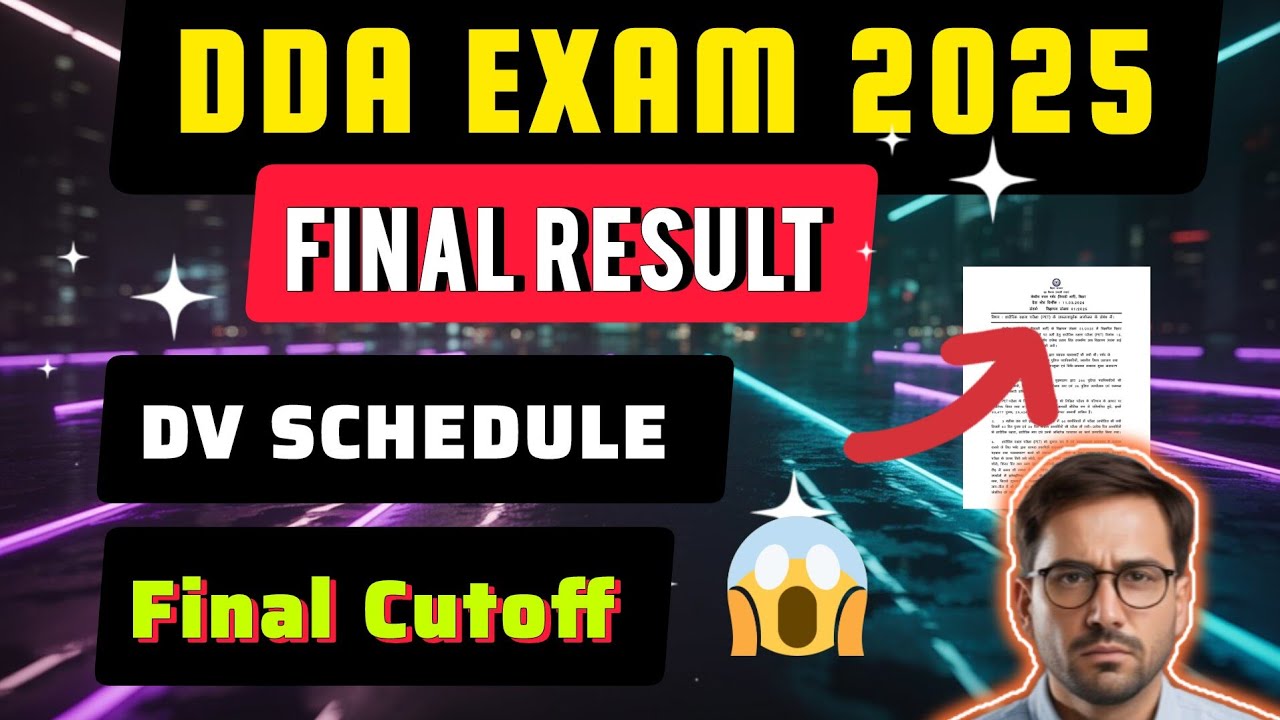 DDA RESULT OUT 🔴 Document Verification ☑️ JE, JSA, PATWARI, MALI 🚫 DDA LATEST UPDATE ☑️ DDA MTS‼️