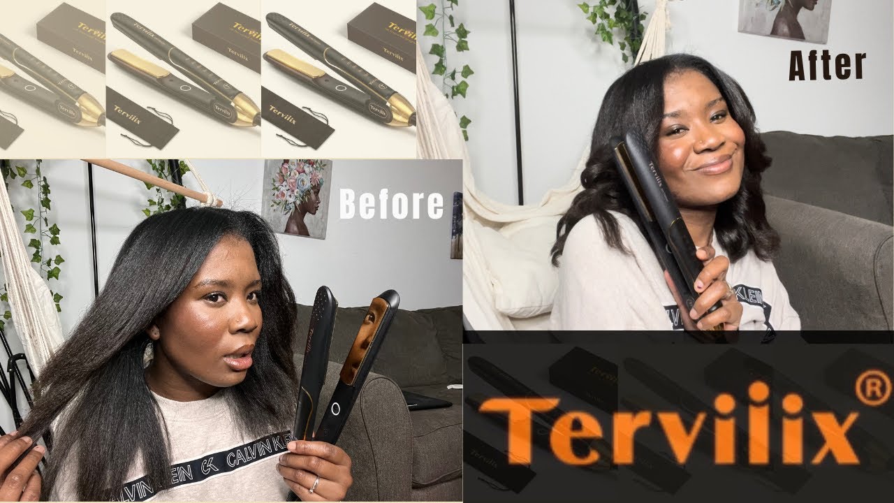 Straightening my hair with the Terviiix Flatiron | This is better than TYMO!!! #terviiix