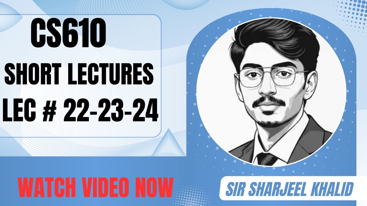 CS610 Computer Networks Lecture # 22-23-24 | Short Lectures 2026 | Virtual University| BY S SHARJEEL