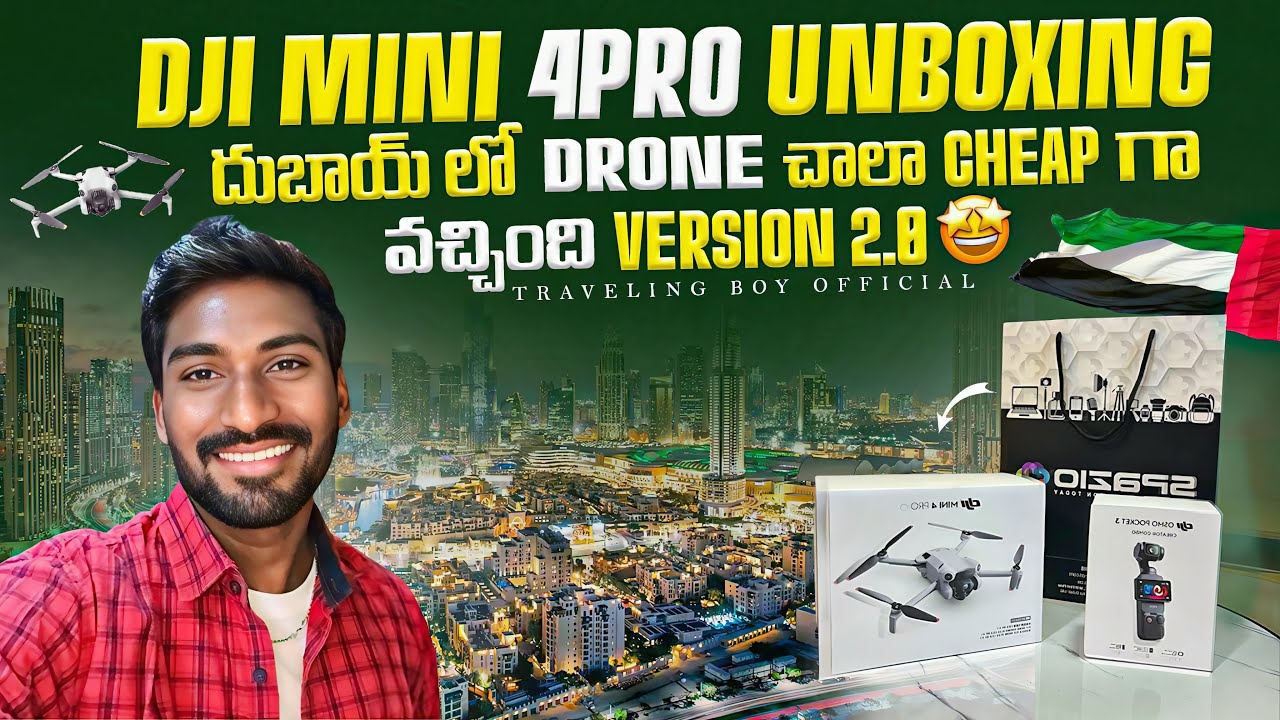 DJI mini 4pro Drone Unboxing | Dubai | Telugu | DJI | Lokesh Devarakonda