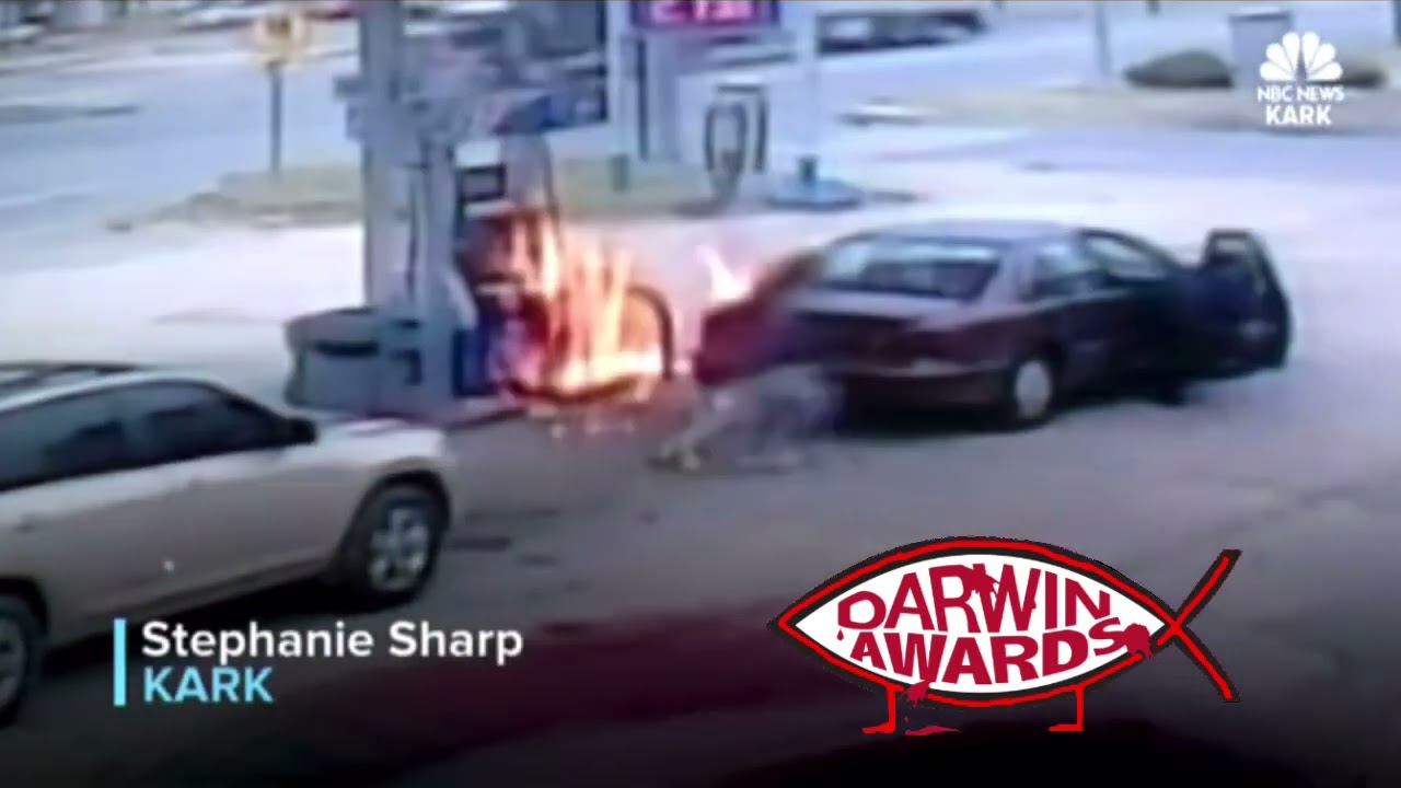 Gas fumes ignited by cigarette