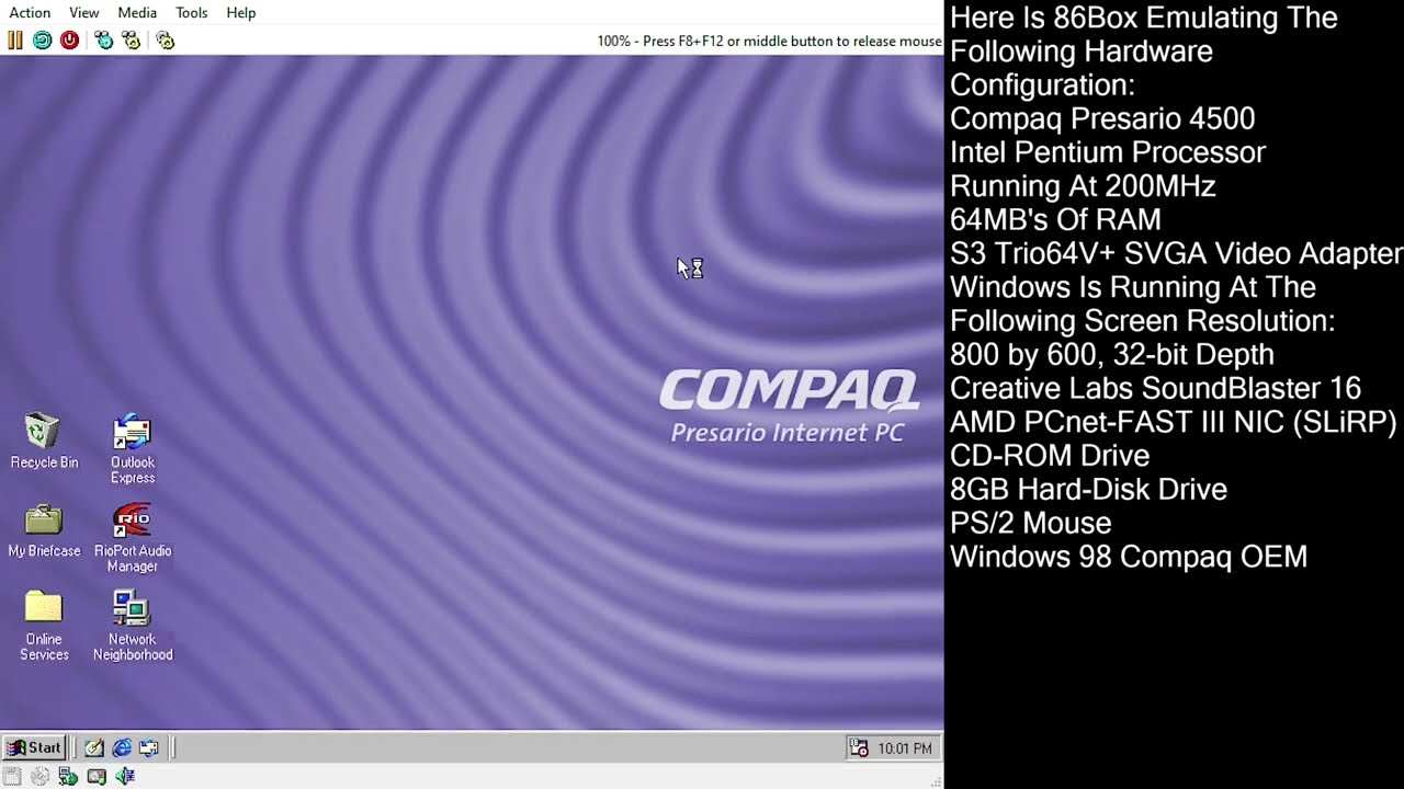 Compaq Win98 In Action (86Box)