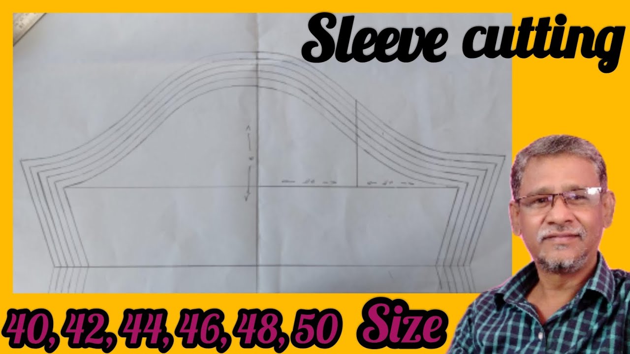 40,42,44,46,48,50 |size sleeve  cutting |Tutorial | the Pattern| anwer