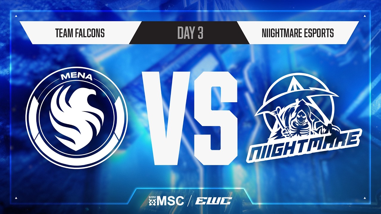 Team Falcons vs Niightmare Esports | Day 3 | Wild Card Stage | MSC Tournament at EWC 26