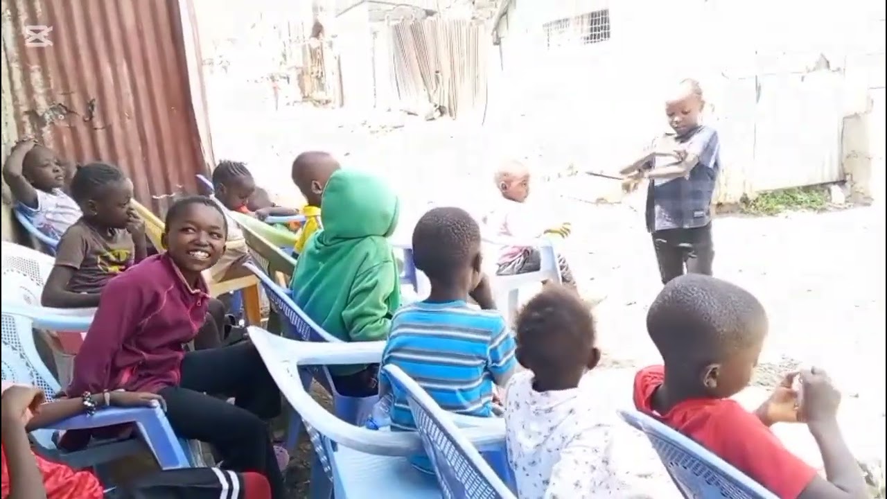 Kids engaged in praise and worship and memory verses