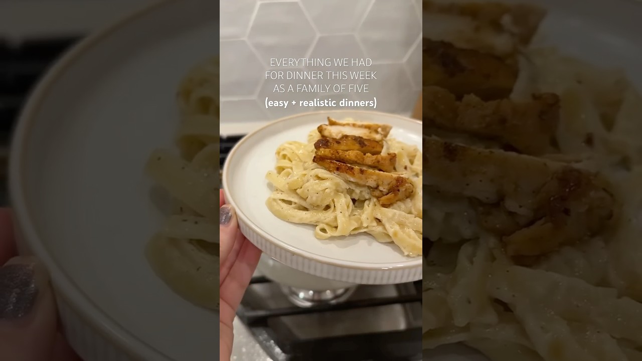 a week of realistic family dinners we had as a family of five #dinnerideas #easydinners #easyrecipes