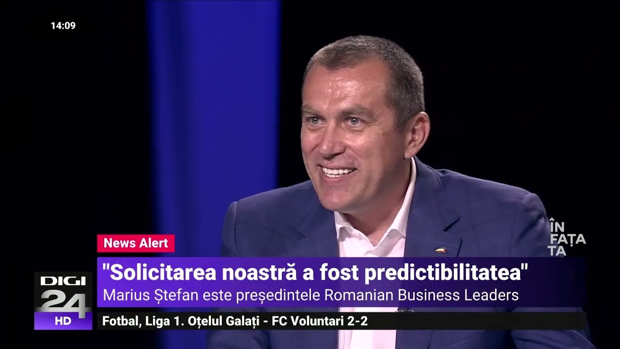 În fața ta cu Marius Ștefan: Solicitarea noastră a fost predictibilitatea