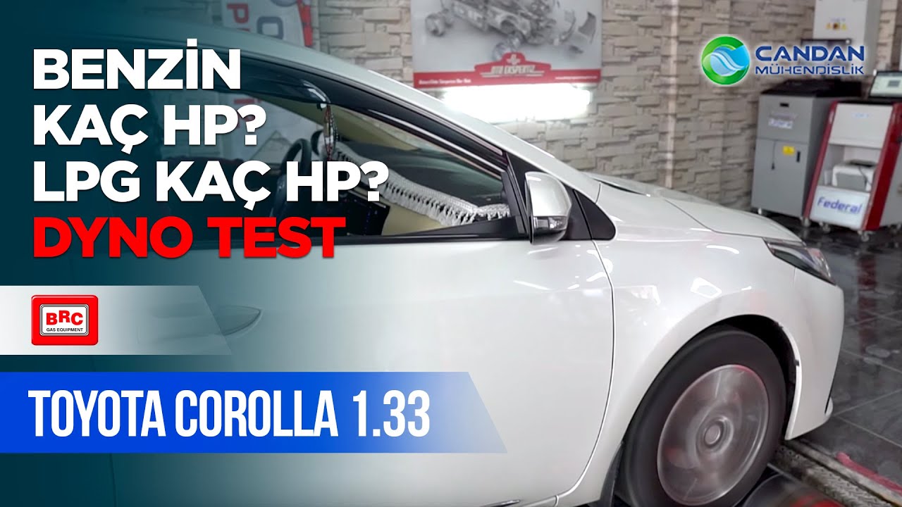 Toyota Corolla 1.33 Gitmiyor Diyenler// LPG ile Kaç HP & Dyno Testi :  ?