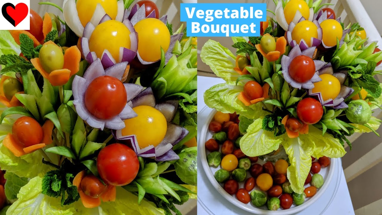 Vegetable Bouquet || Vegetable Carving || Salad Decoration