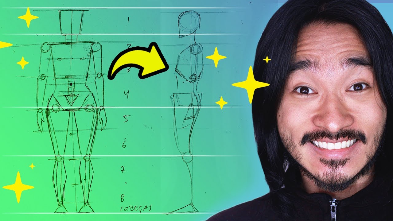 Proporções do Corpo Humano 🌟 Dicas para Desenho de Anatomia (Primeiros Passos)