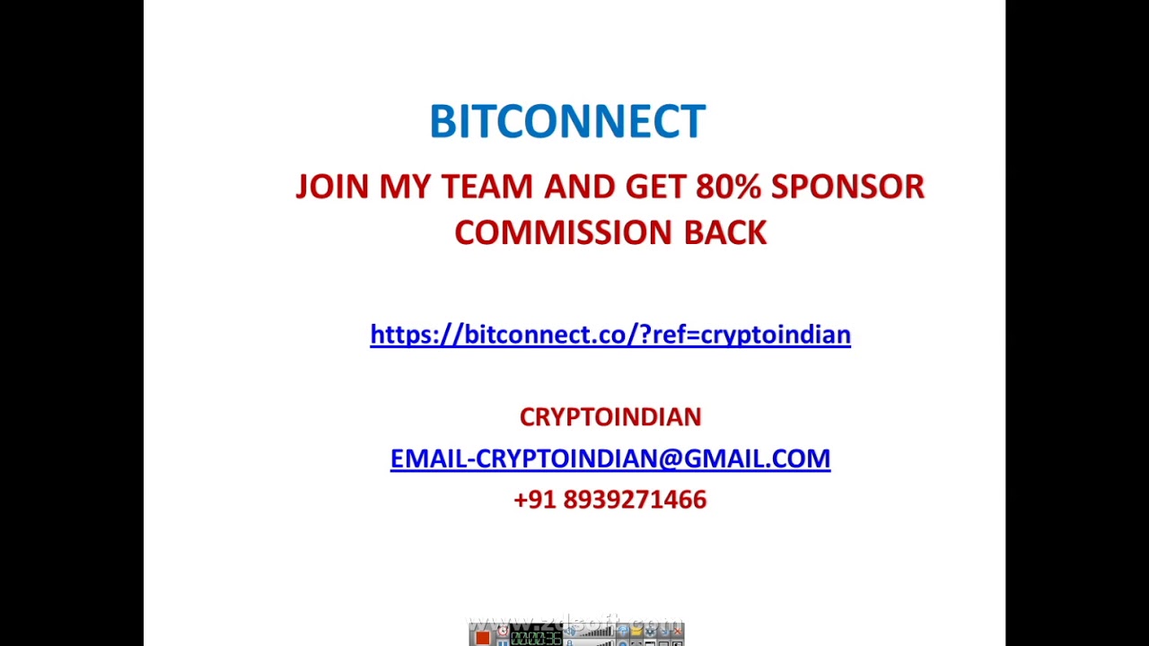 BITCONNECT 80% SPONSOR COMMISSION BACK