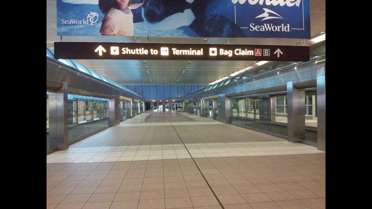 Round Trip ride on the airport shuttle tram at Orlando International Airport