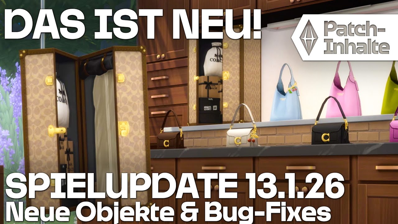 Kostenlose COACH-Objekte! 👀 🔴 + Bugs behoben | Die Sims 4 kostenloses Spielupdate 13.1.26
