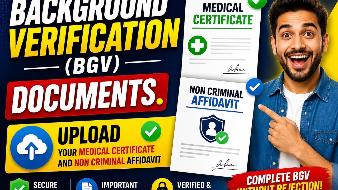 TCS BGV Document Upload Process | Medical Certificate & Non Criminal Affidavit Upload