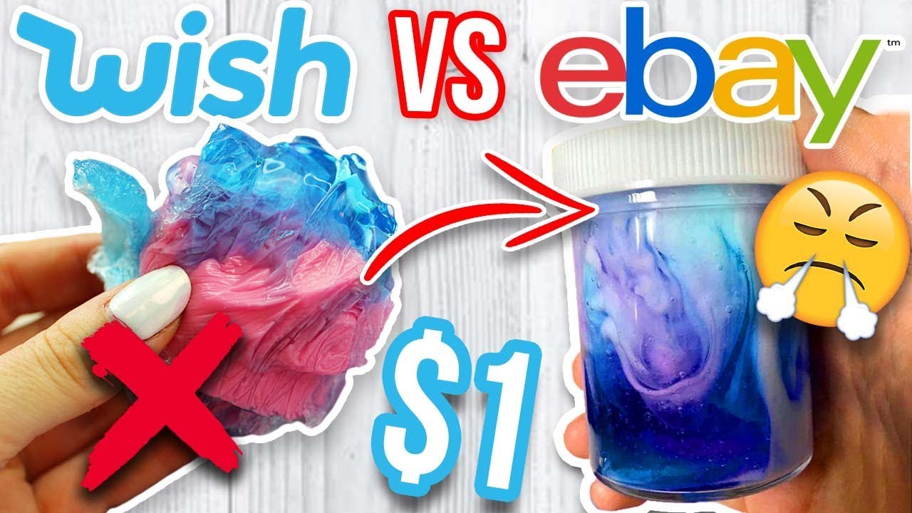$1 WISH SLIME VS $1 EBAY SLIME! Which is Worth it?!?