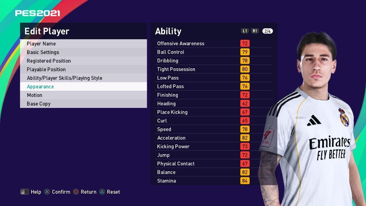 GONZALO  GARCÍA /SEASON-25/26 -PES 2021 -BASE COPY [ HECTOR  BELLERÍN - SPAIN- RB ] BASE COPY