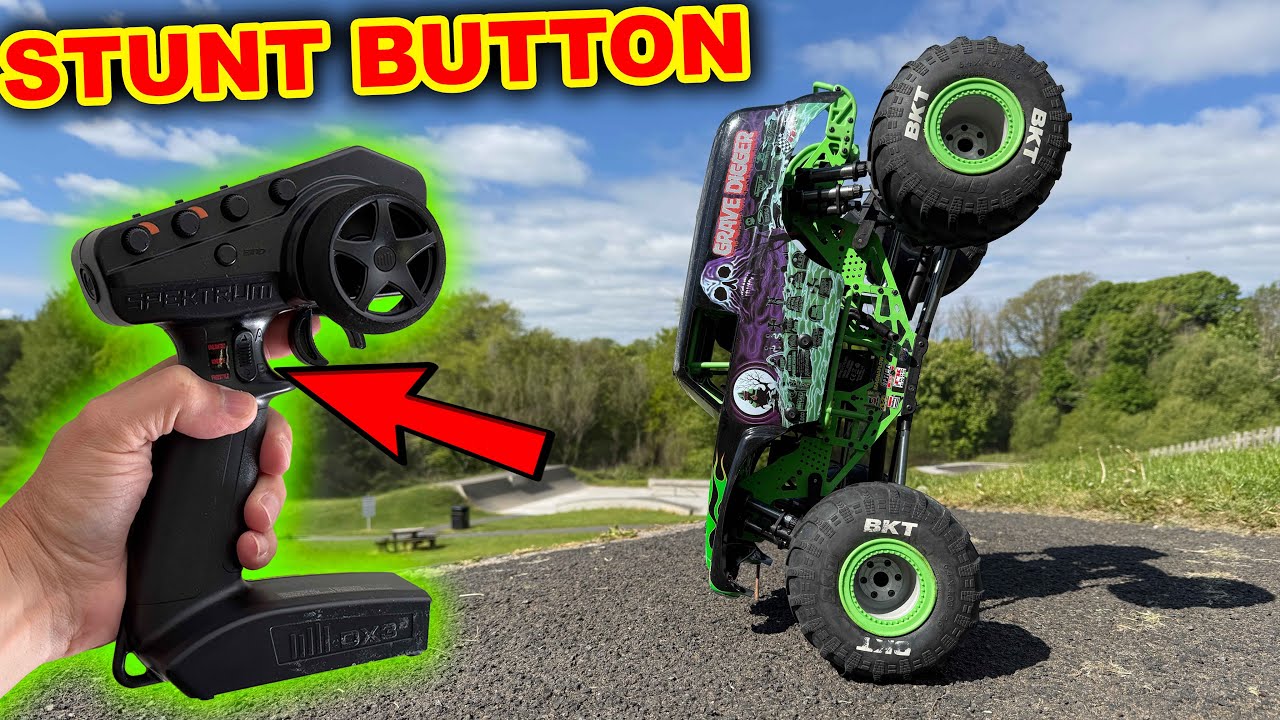 NEW Grave Digger RC Monster Jam Truck has a special button