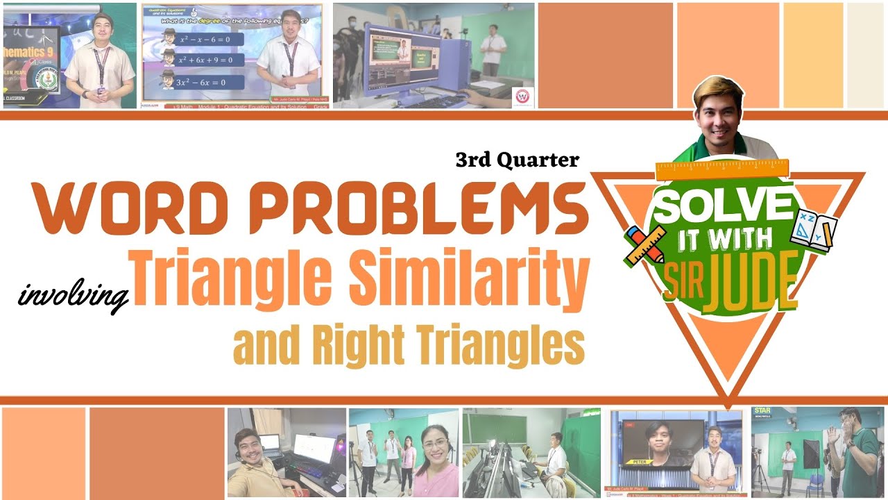 Word Problems involving Triangle Similarity and Right Triangles | MATH 9