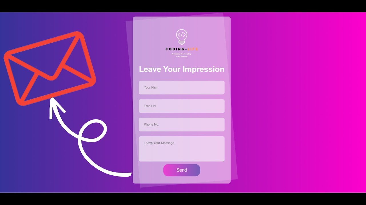 How To Receive Or Send Messages On Gmail Using Html And Css JavaScript  /  استقبال الرسائل  Frontend
