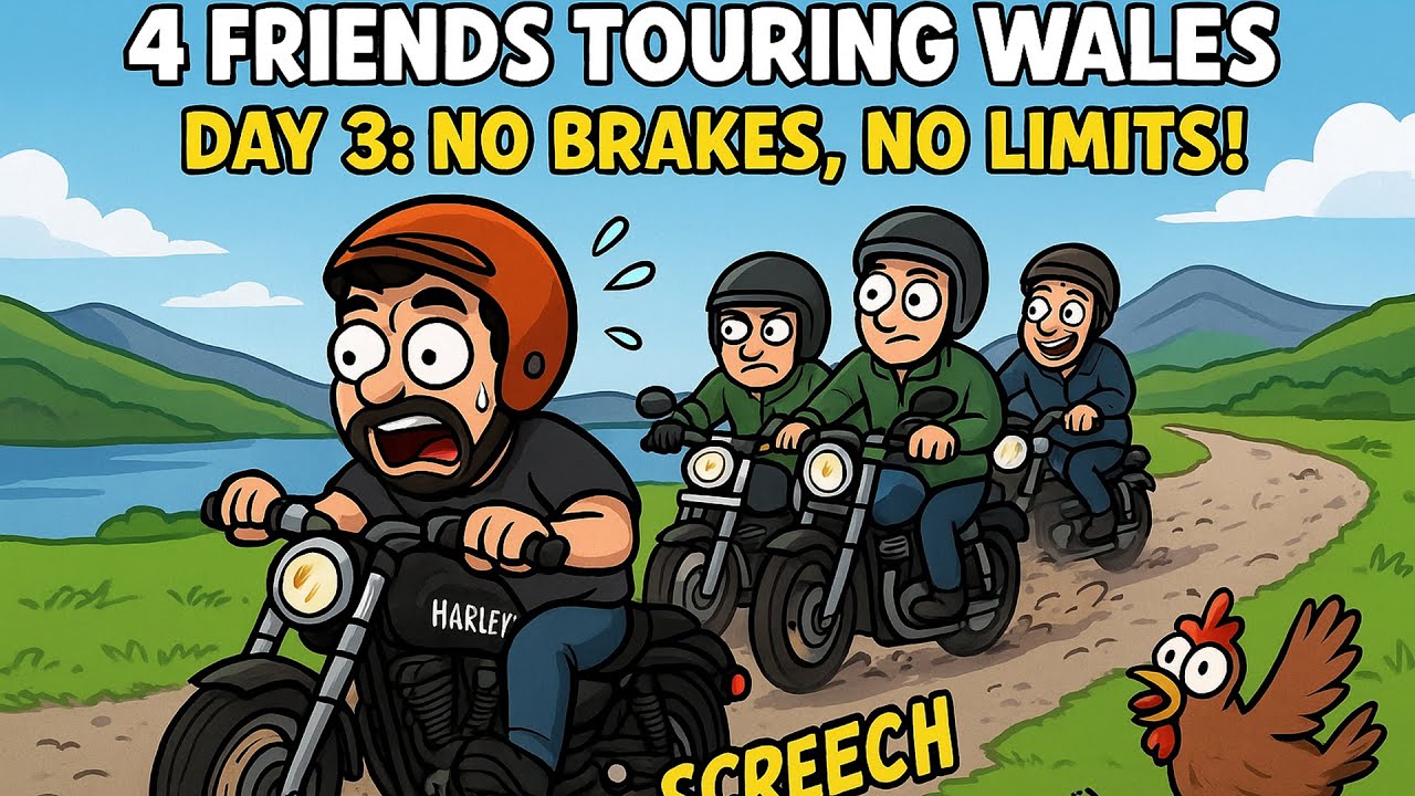 4 Friends Touring Wales on Motorcycles – Day 3: No Brakes, No Limits!