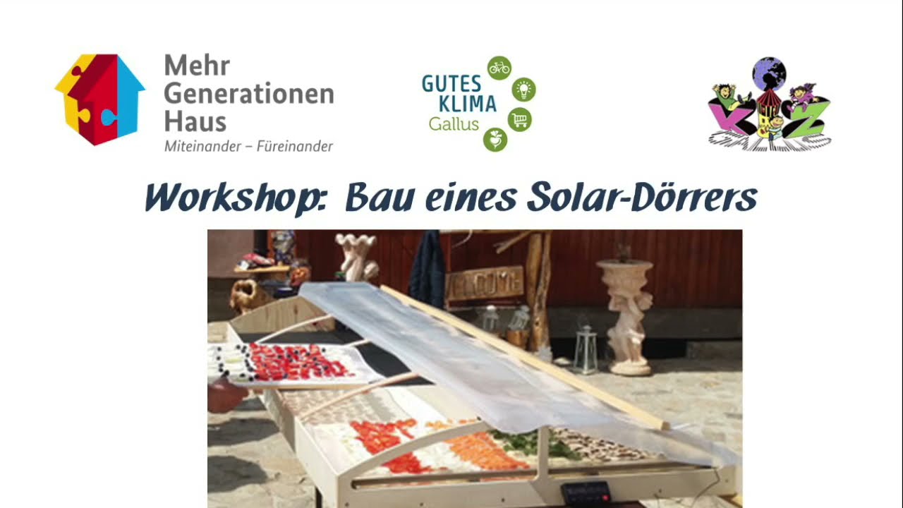 Bau eines Solar Dörrers