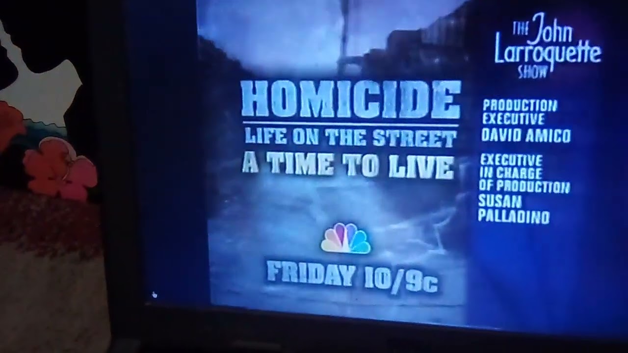 Credits Ending The John Larroquette Show Homicide Life on The Streets A  NBC Bumpers May 14 1996