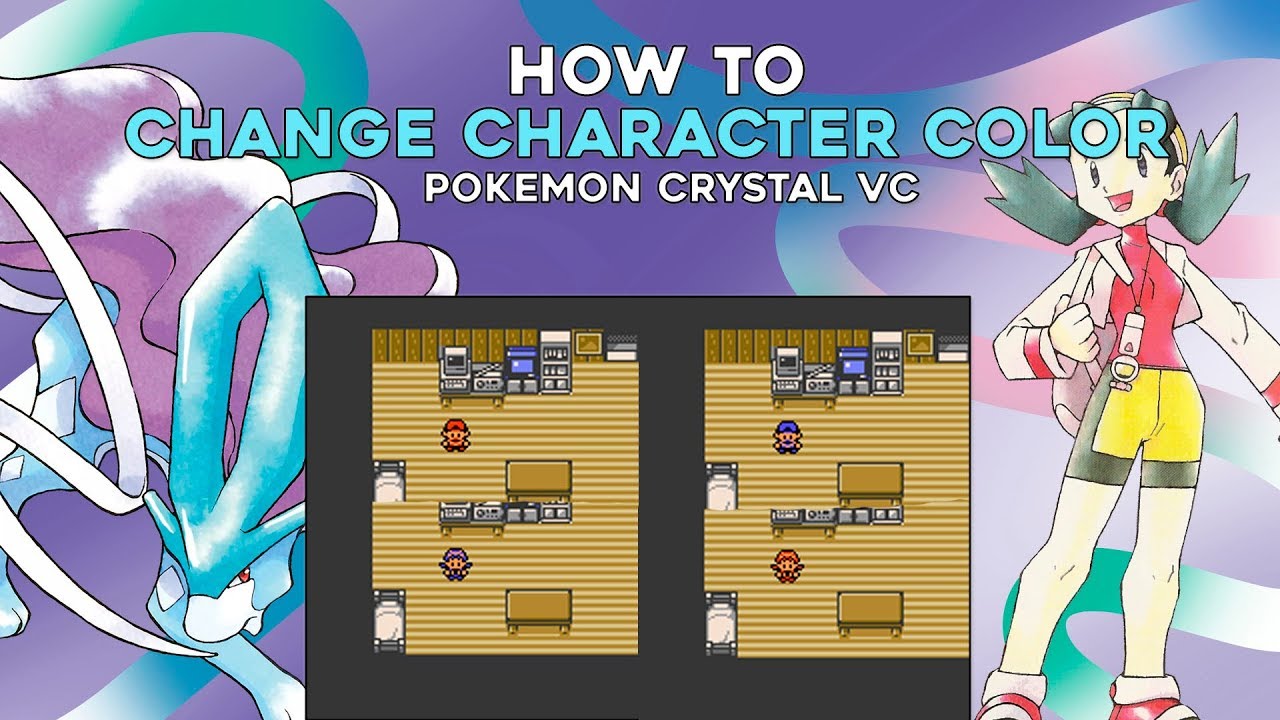 Pokemon Crystal 3DS (VC): How to Change Your Character's Color (Color Change Glitch)