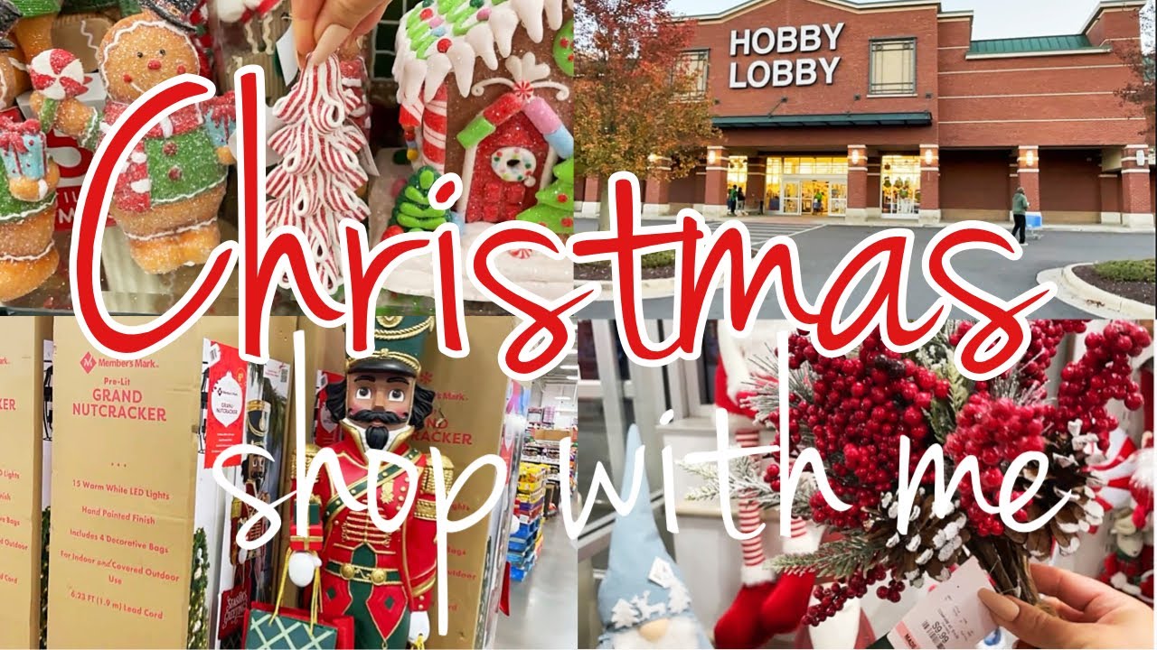 NEW 2022 CHRISTMAS SHOP WITH ME | CHRISTMAS DECOR 2022 | CHRISTMAS AT HOMEGOODS + HOBBYLOBBY