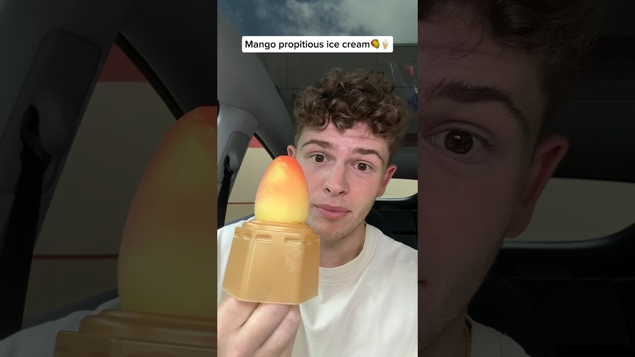 Eating the VIRAL Asian mango ice cream popsicle!