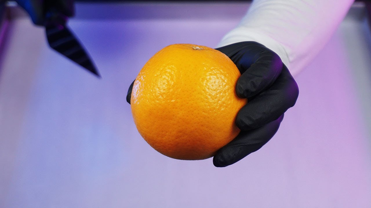 ASMR | fresh Sunkist Orange Ice Cream Rolls | how to make Ice Cream with Orange | satisfying Food