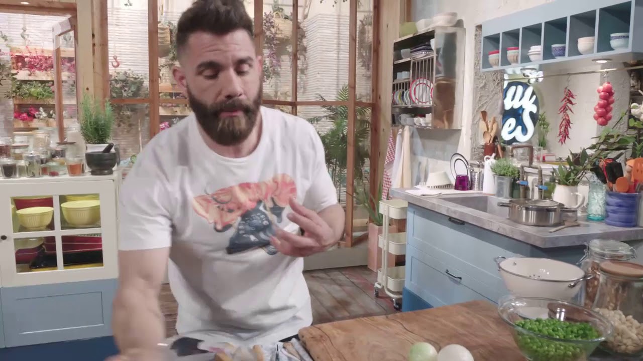 Pèsols ofegats amb llagostins