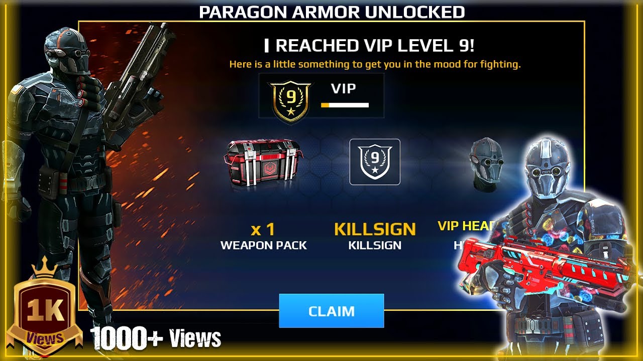 Unlock VIP Level 9 with Paragon Armor | VIP Level 9 | Modern Combat 5 -  Harber theGamer