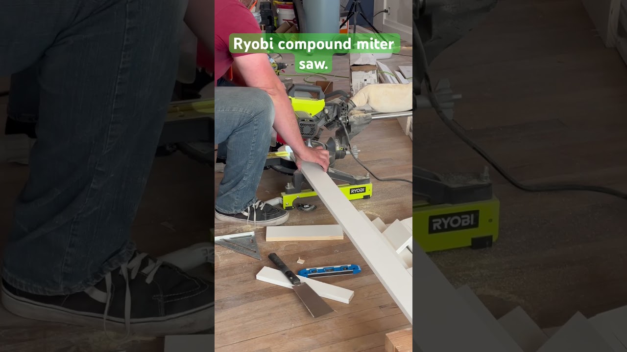 Ryobi compound miter saw #woodworking #ryobi #diytool #toolsreviewer #diy #carpentrytools #mitersaw