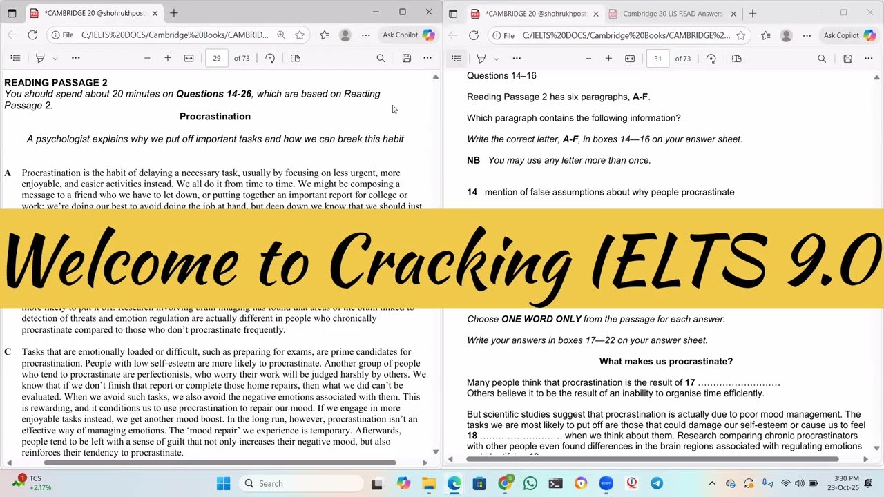 Ответы на отрывки из раздела «Академическое чтение» IELTS 20 с логическим объяснением | Прокрасти...