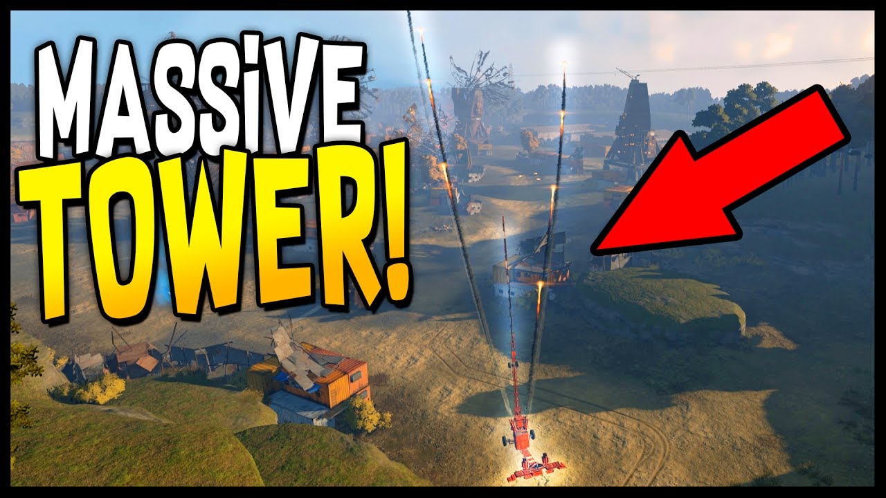 Crossout - MASSIVE 1,000 FT TALL MISSILE TOWER! Tallest Build? Dual Hurricanes - Crossout Gameplay