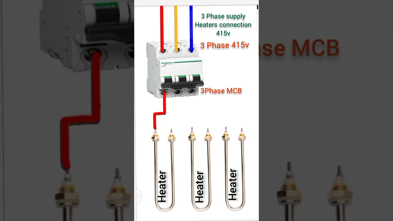 3 Phase supply heater  Element connection
