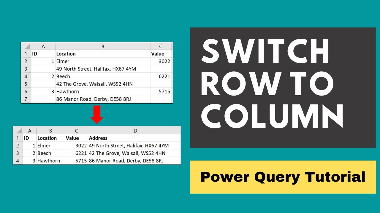 Изменить строки на столбцы в Power Query