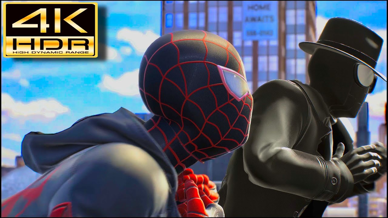 [PS5] NOIR SUIT & THE END SUIT VS SANDMAN BOSS FIGHT-Marvel's Spider-Man 2(4K) HDR