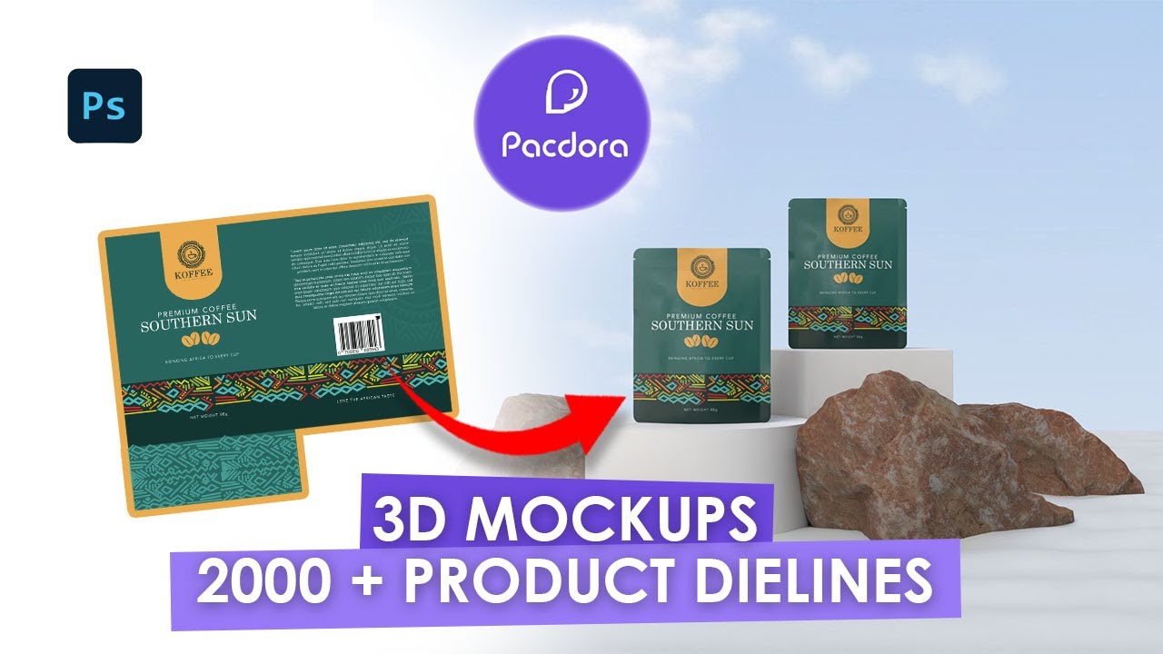 Product Packaging Design (Creative Process) | 3D Mockups on Pacdora |  Illustrator Tutoria