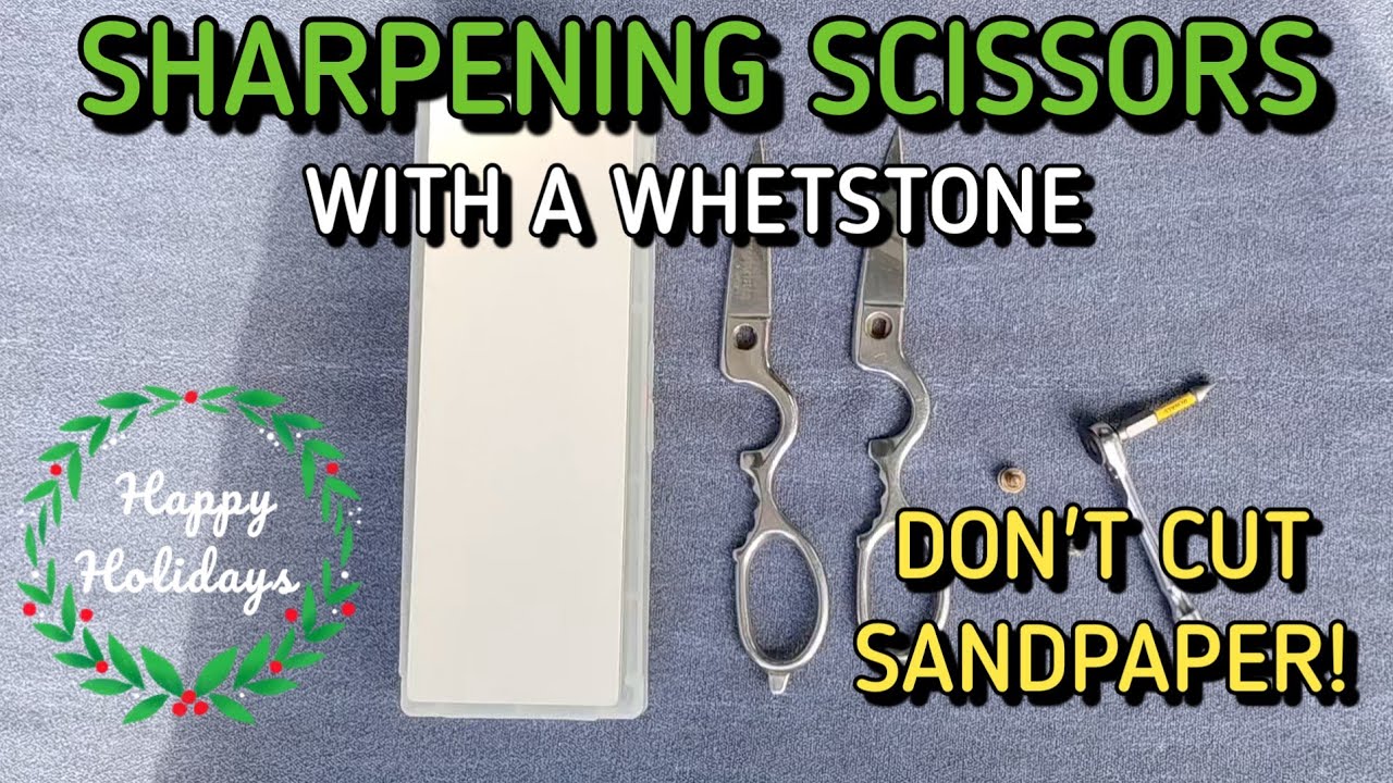 Sharpening Scissors with Whetstones the CORRECT way (Knives and Sharpening)