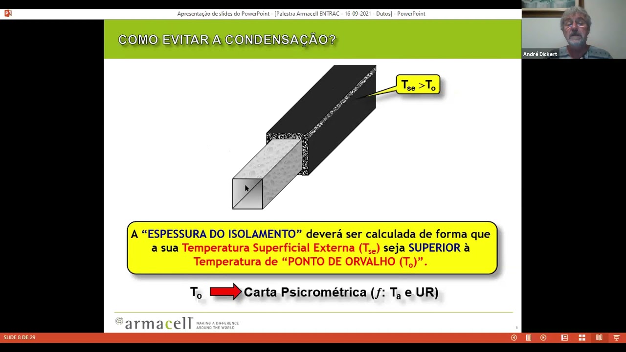 Isolamento térmico para dutos em sistemas de ar-condicionado - Dia 16 de Setembro de 2021