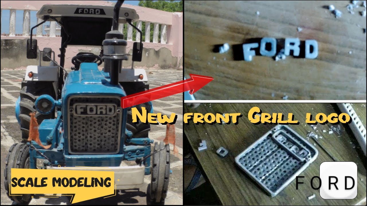 Making New Logo Front grill of Rc Ford Tractor