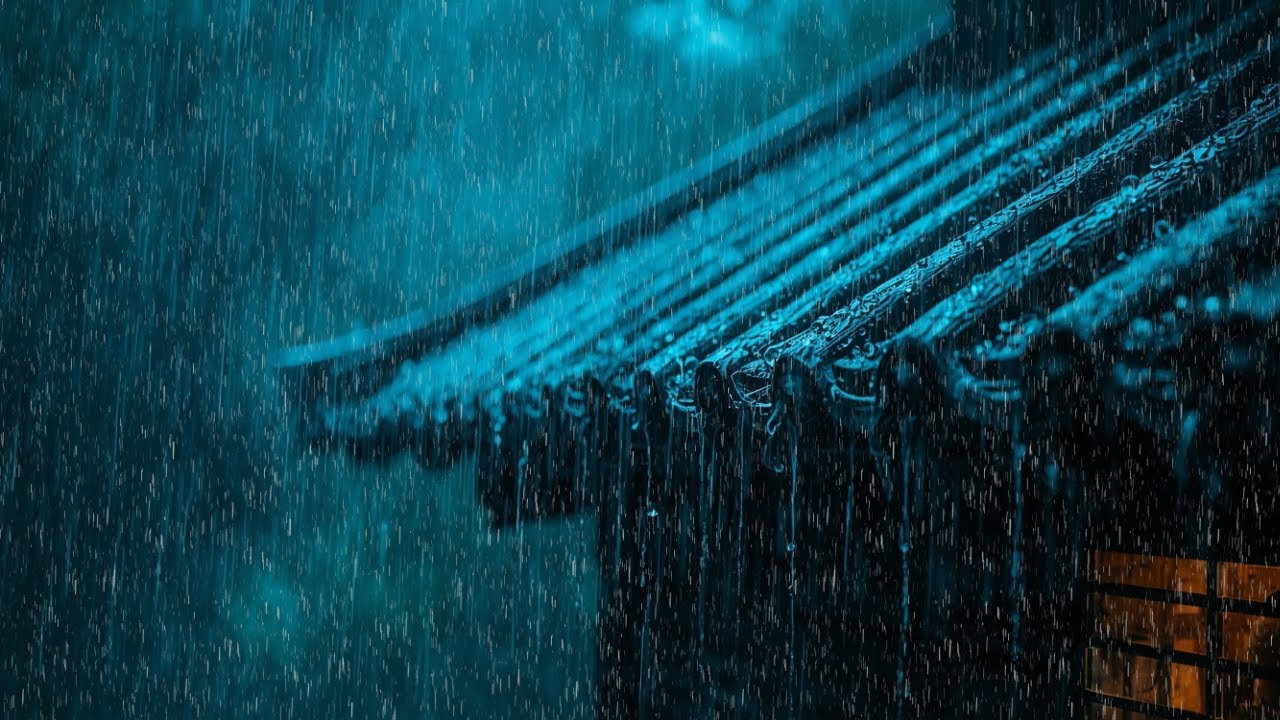 Heavy Rain 12 Hours 🌧️ Night Rain for Deep Sleep & Stress Relief