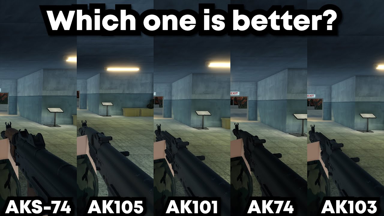 AKS-74UN vs AK-105 vs AK-101 vs AK-74M vs AK-103 (Blackhawk Rescue Mission 5 Gen4)