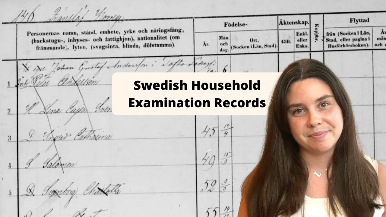 How to Read Swedish Household Examination Records | Swedish Genealogy