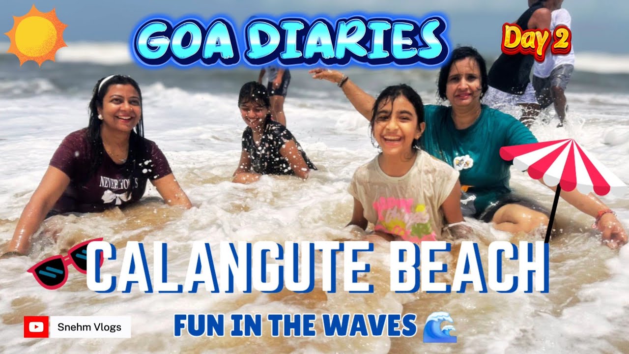 Goa Vlog Day 2 | Calangute Beach Fun 🌊 & Resort Poolside Masti 🏖️ | Snehm Vlogs