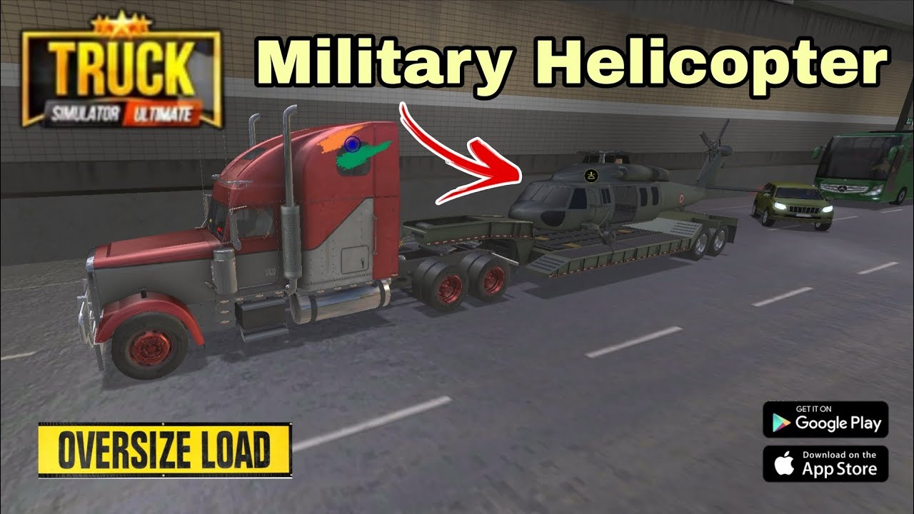 Truck simulator ultimate|| aaj military Helicopter drop Kiya Maine||  